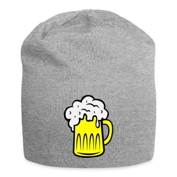 Beer 002 - Jersey Beanie - heather grey - Front