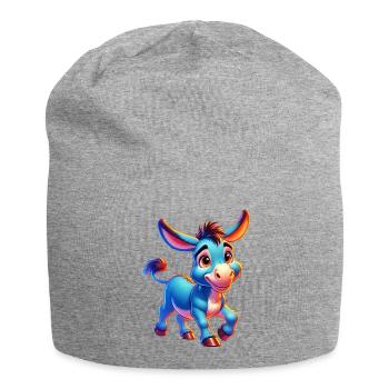 Esel-Maultier - Jersey-Beanie - Grau meliert - Vorne