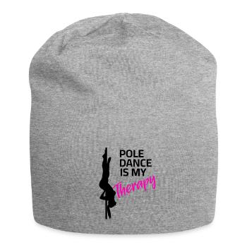 Pole Dance is my Therapy - Jersey Beanie - heather grey - Front