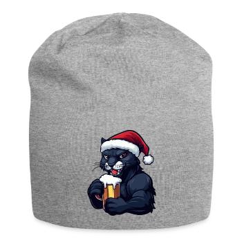 Bière de Noël Panther - Bonnet en jersey - gris chiné - Devant