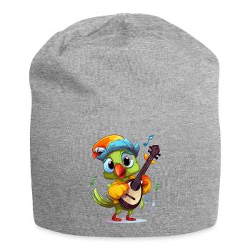 Musikalischer Federschnabel - Jersey-Beanie - Grau meliert - Vorne