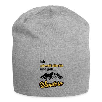 Je jette tout et je pars en randonnée - Bonnet en jersey - gris chiné - Devant