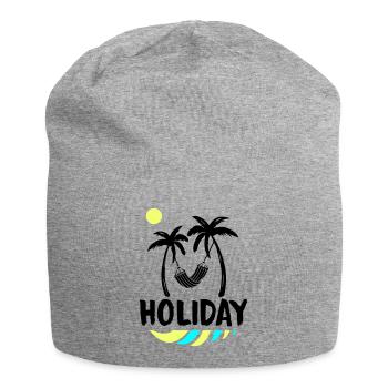 Palms Relax Holiday - Jersey Beanie - heather grey - Front