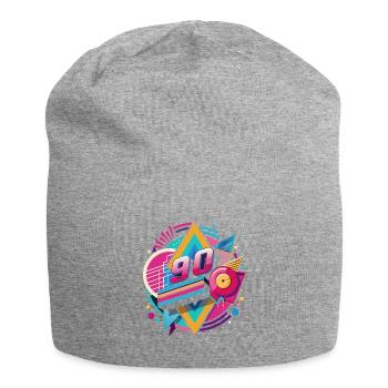 Retro Party 80s 70s 90s Music Festival Gift - Jersey Beanie - heather grey - Front