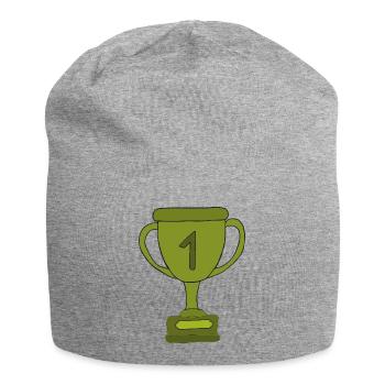 pokal gruen - Jersey-Beanie - Grau meliert - Vorne