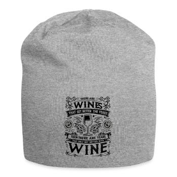 There are wines that get better with age - Jersey-Beanie - Grau meliert - Vorne