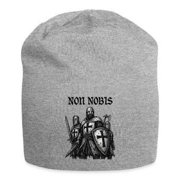 Templer nach der Schlacht – NON NOBIS - Jersey-Beanie - Grau meliert - Vorne