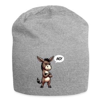 Pas d’âne âne âne Porte-âne Muli âne à longues oreilles - Bonnet en jersey - gris chiné - Devant