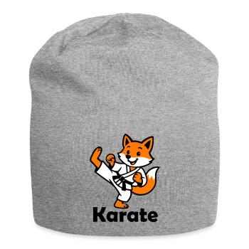 Karate Fox - Jersey Beanie - heather grey - Front
