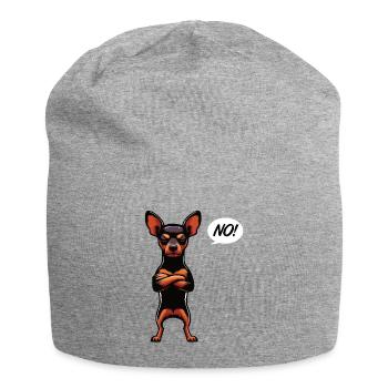 Pas de Pinscher miniature Pinscher Propriétaire de Pinscher - Bonnet en jersey - gris chiné - Devant