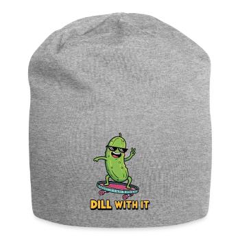 Ambiance cornichon - Bonnet en jersey - gris chiné - Devant