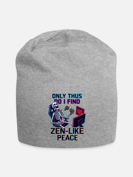 Gamer Rage Zen Frieden - Jersey-Beanie - Grau meliert