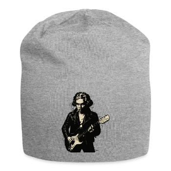 Beethoven as modern rock star - Jersey Beanie - heather grey - Front