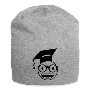 Nerd Student - Jersey Beanie - heather grey - Front