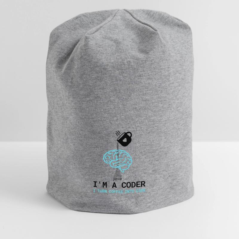 Coder T-Shirt: Coffee into Code – Nerdy Programmie Jersey-Beanie