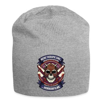 Meine Therapie: Horrorfilme - Jersey-Beanie - Grau meliert - Vorne