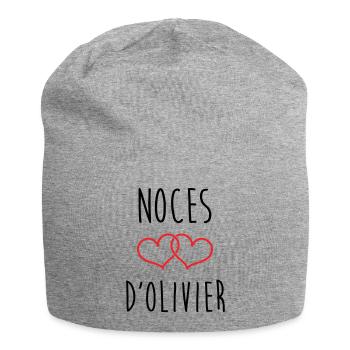 Olivier's wedding 59 years of marriage - Jersey Beanie - heather grey - Front