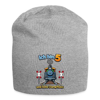 Dampflok Ich bin 5 - Jersey-Beanie - Grau meliert - Vorne