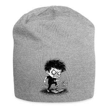 Gamer Anger Broken Keyboard Manga Black Blan - Jersey-Beanie - Grau meliert - Vorne