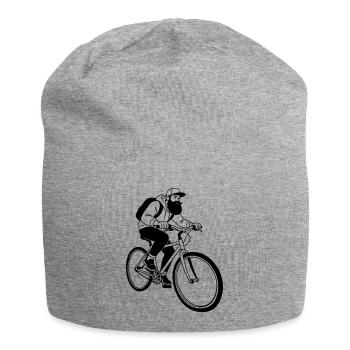 Hipster moto - Bonnet en jersey - gris chiné - Devant