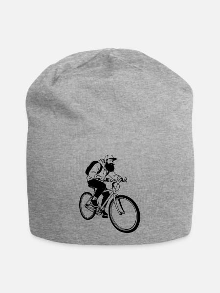 bike hipster - Jersey Beanie - heather grey