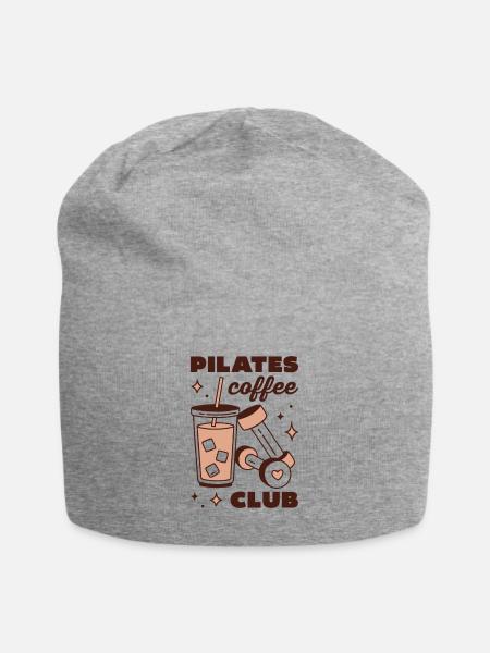 Pilates-Eiskaffee-Latte-Mädchen-Ästhetik - Jersey-Beanie - Grau meliert
