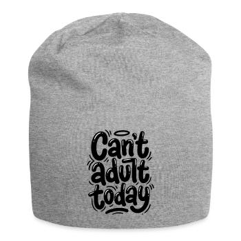 Can't adult today - Jersey Beanie - heather grey - Front