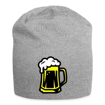 Beer Mug Beer Icon - Jersey Beanie - heather grey - Front