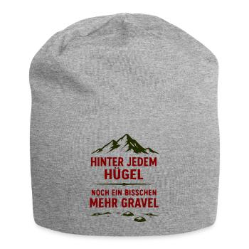 Hinter jedem Hügel Mehr Gravel - Jersey-Beanie - Grau meliert - Vorne