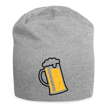 Maßkrug (beer / beer mug / beer glass / R /\/ 2C) - Jersey Beanie - heather grey - Front