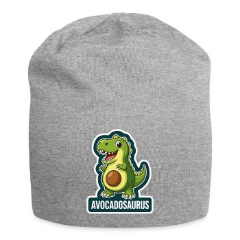 Niedlicher Avocadosaurus Dinosaurier T-Rex - Jersey-Beanie - Grau meliert - Vorne