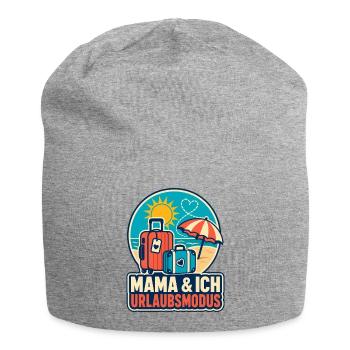 Mama & Ich Urlaubsmodus - Jersey-Beanie - Grau meliert - Vorne