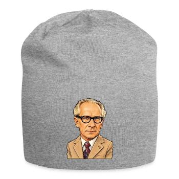 Erich Honecker caricature (without background) - Jersey Beanie - heather grey - Front