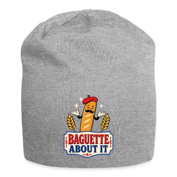 Baguette About It – French Humor - Jersey Beanie - heather grey - Front