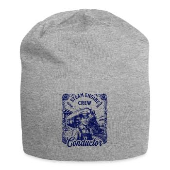 Nostalgia Steam Locomotive Motif - Jersey Beanie - heather grey - Front