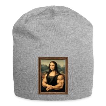 Die muskulöse Mona Lisa - Jersey-Beanie - Grau meliert - Vorne