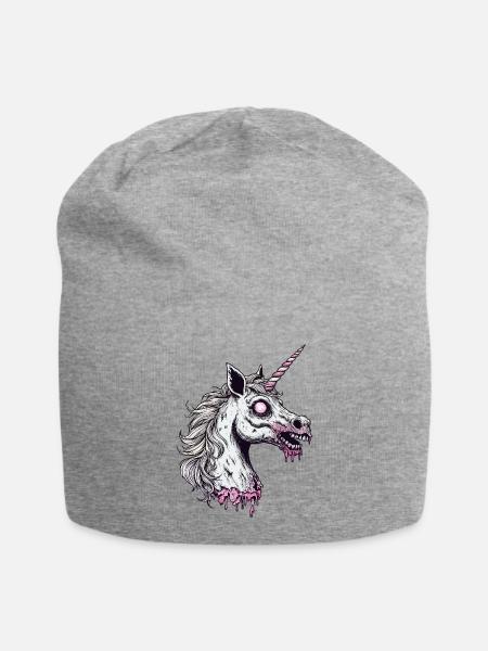 Zombie Einhorn - Jersey-Beanie - Grau meliert