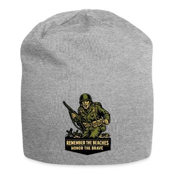 D-Day Tribute Remember The Beaches - Jersey-Beanie - Grau meliert - Vorne