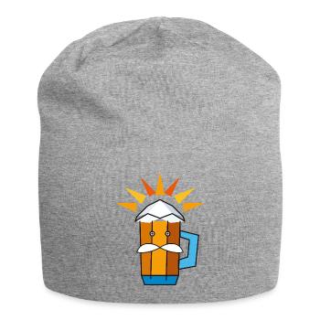 Happy BEER - Jersey-Beanie - Grau meliert - Vorne