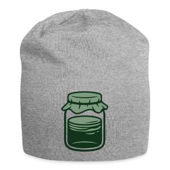 Einmachglas Vorratsglas Icon - Jersey-Beanie - Grau meliert - Vorne