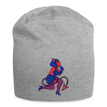 Crimson Devil Pinup - Jersey-Beanie - Grau meliert - Vorne