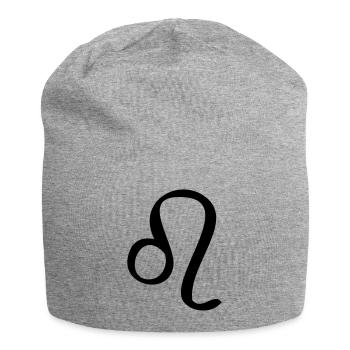 Löwe Sternzeichen - Jersey-Beanie - Grau meliert - Vorne