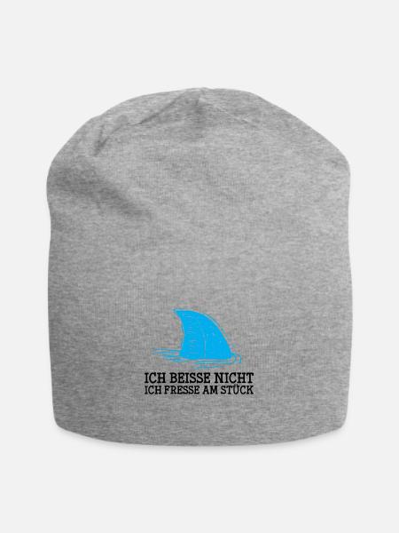 Tauchen - Shirt Haifisch Schwimmen Geschenk - Jersey-Beanie - Grau meliert
