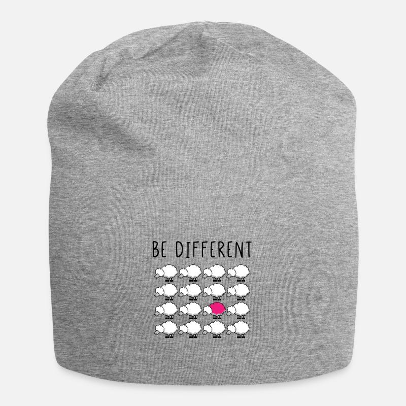 Be Different - Jersey-Beanie - Grau meliert
