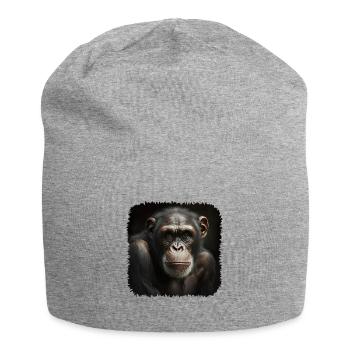 Schimpansen sind unsere nächsten Verwandten - Jersey-Beanie - Grau meliert - Vorne