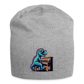 Conception de mélomane de pianiste de dinosaure - Bonnet en jersey - gris chiné - Devant