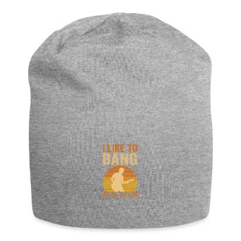 I Like To Bang You All Day Long - Jersey-Beanie - Grau meliert - Vorne