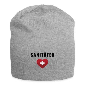 Sanitäter - Jersey-Beanie - Grau meliert - Vorne