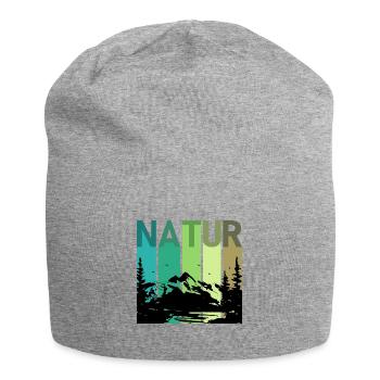 Natur - Jersey-Beanie - Grau meliert - Vorne