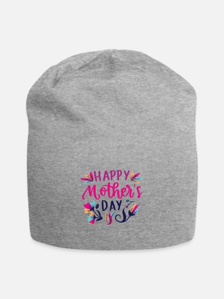 Muttertag - Jersey-Beanie - Grau meliert